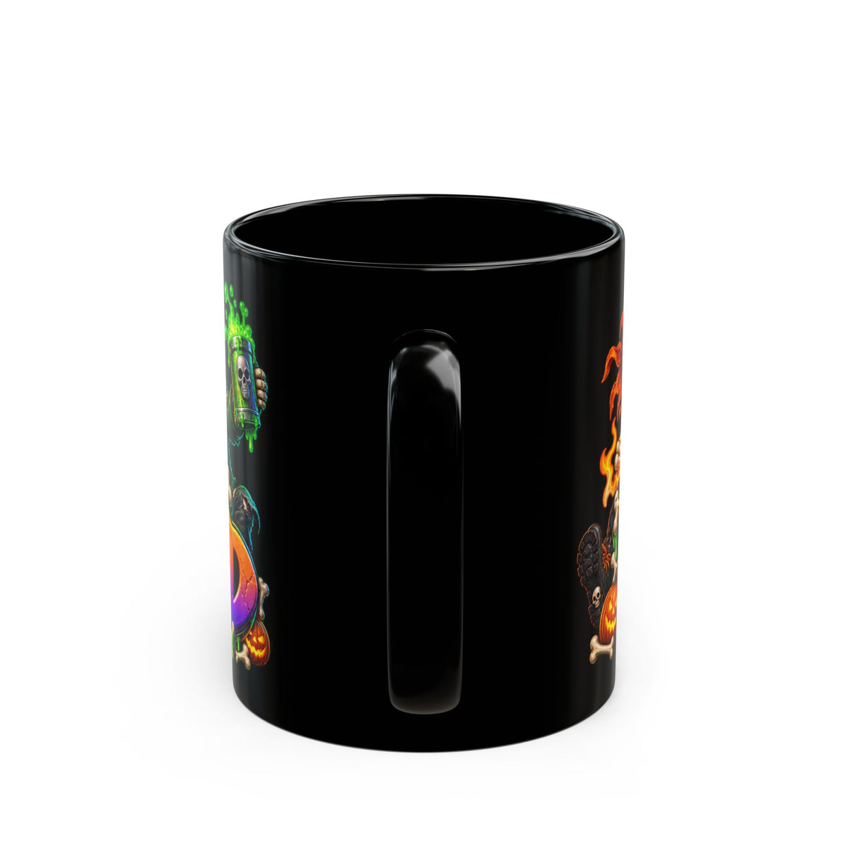 Bone to Be Wild Skeleton Crew Halloween Black Mug