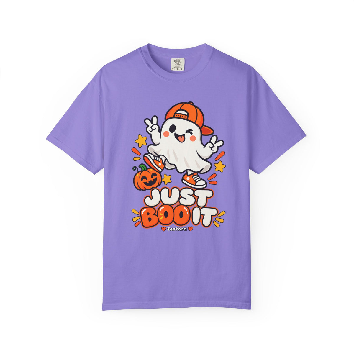 Just Boo It Halloween T-Shirt | Cute Skater Ghost Graphic Tee
