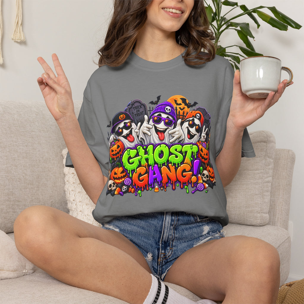 Ghost Gang Halloween T-Shirt – Funny Colorful Ghost Graphic Tee