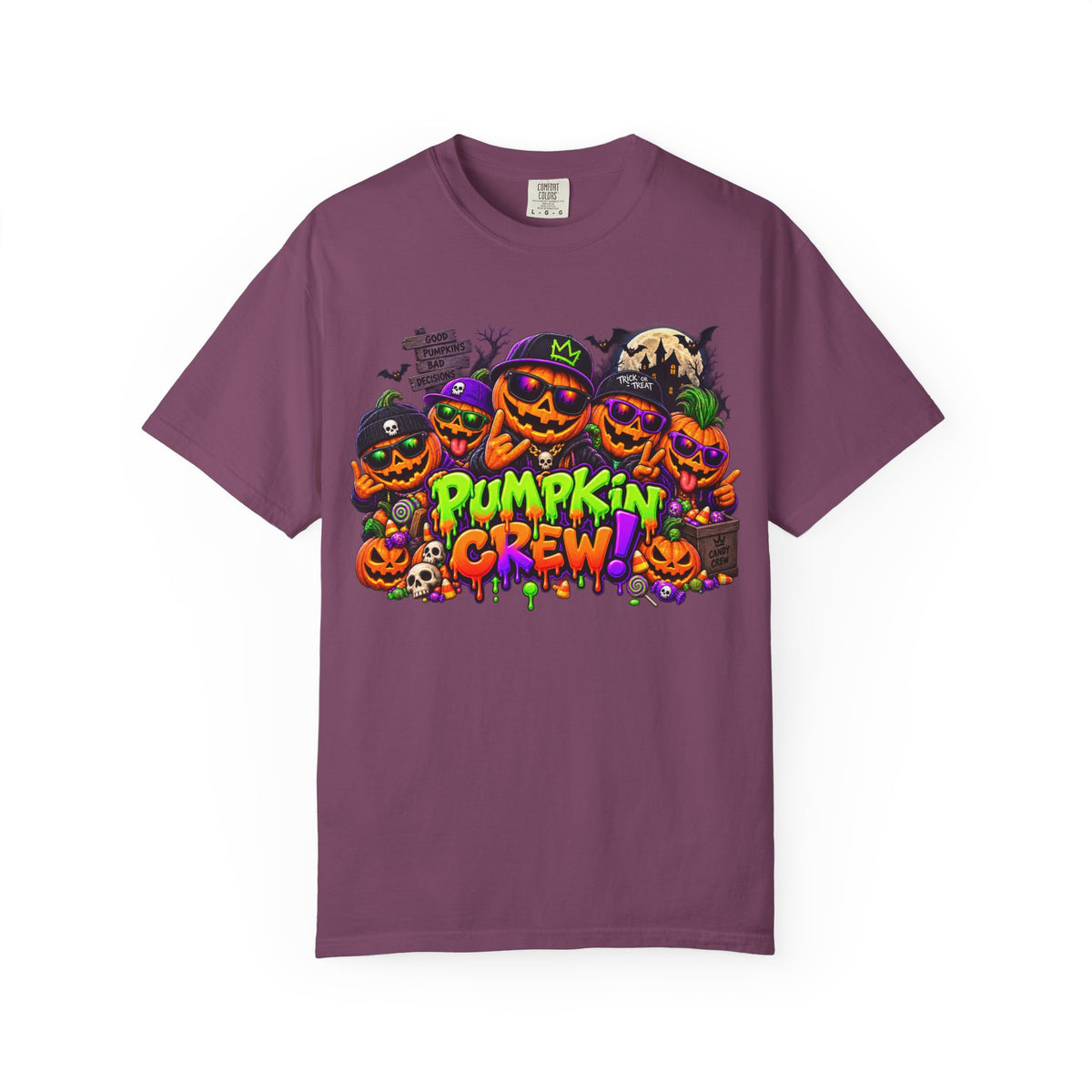 Pumpkin Crew Halloween T-Shirt – Funny Jack O’ Lantern Graphic Tee