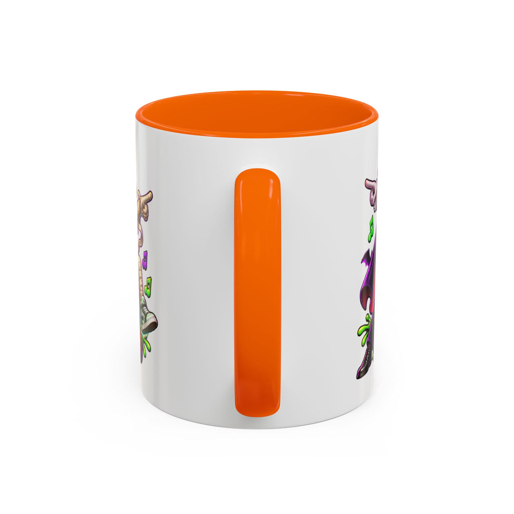 Fright Night Fever Dancing Monsters Halloween White Mug
