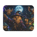 Witch Owl Night Rectangle Mouse Pad — Magical FullMoon Fantasy (9" x 8")