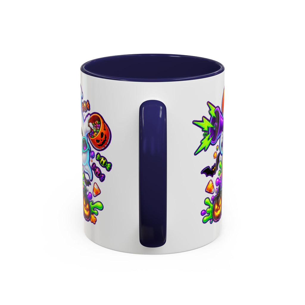 No Rest for the Boo Crew Crazy Ghosts Halloween White Mug