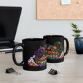 Nine Lives Zero Rules Biker Cats Halloween Black Mug