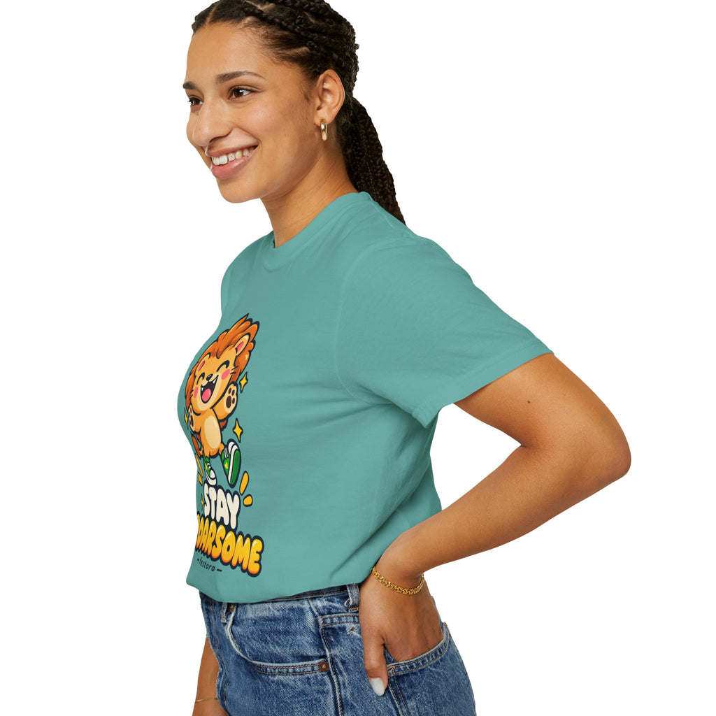 Stay Roarsome – Cute Happy Lion Graphic T-Shirt