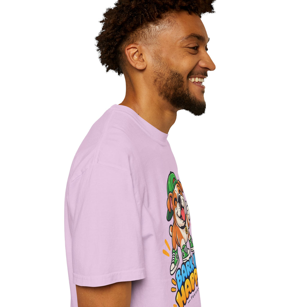 Bark If Happy – Cute Bulldog Graphic T-Shirt