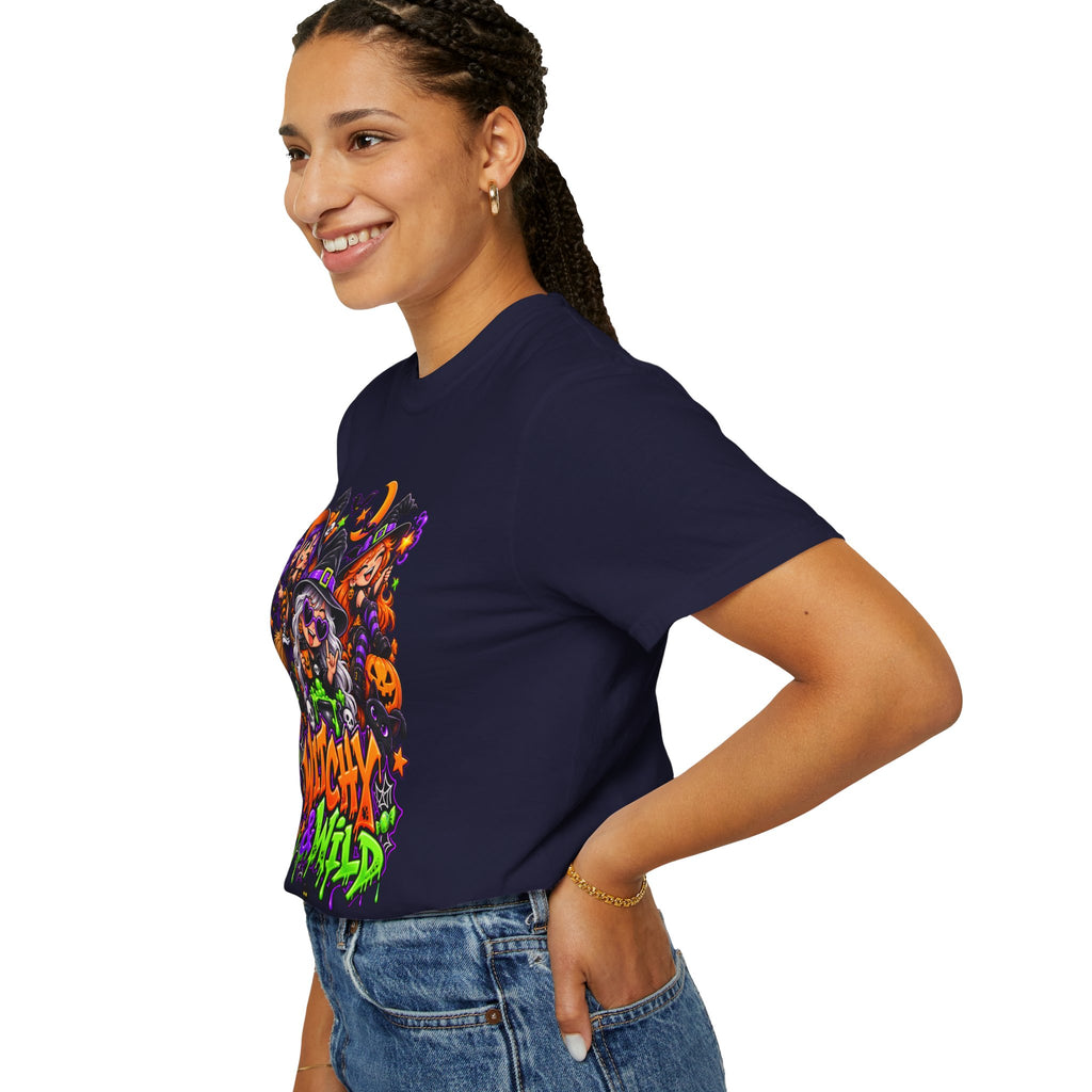 Witchy & Wild – Halloween Witch Crew Graphic T-Shirt