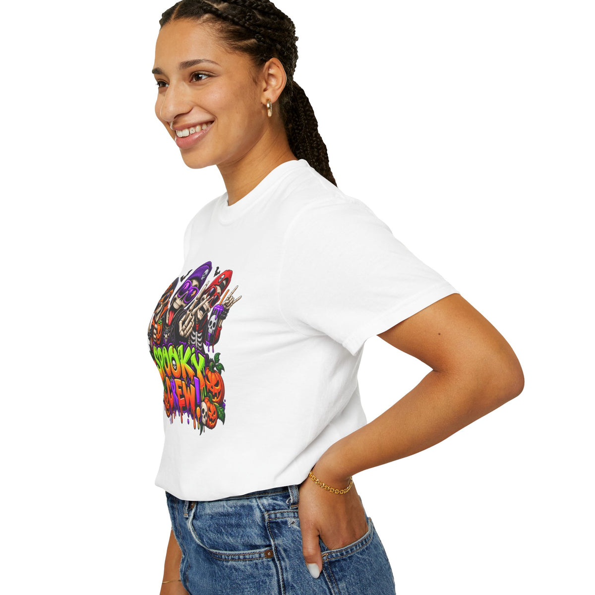 Spooky Crew Halloween T-Shirt – Funny Skeleton Graphic Tee