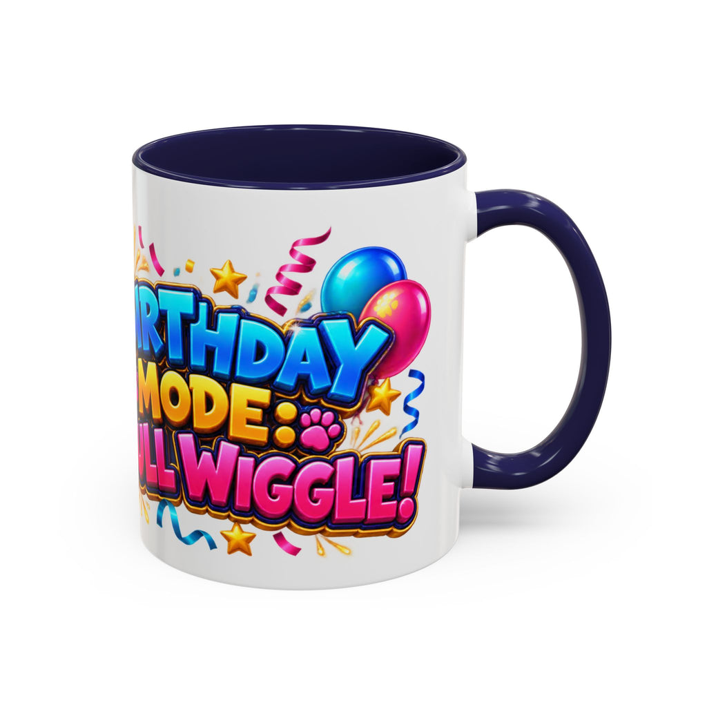 Birthday Mode Full Wiggle Corgi White Mug