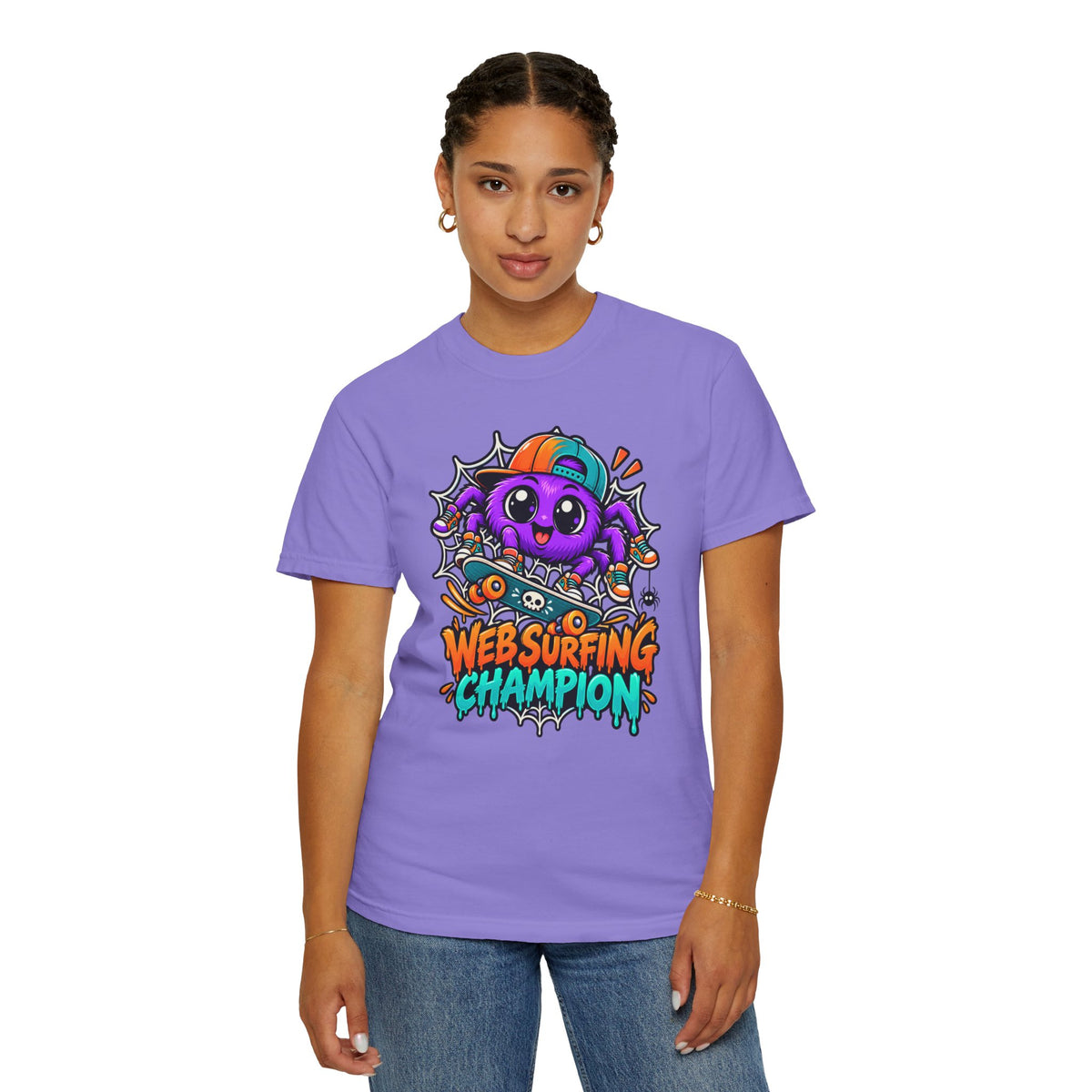Web Surfing Champion – Cute Halloween Spider T-Shirt