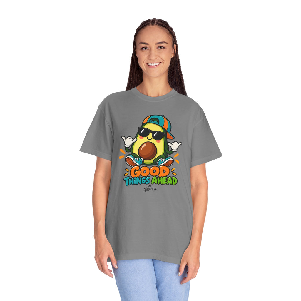 Good Things Ahead Avocado Graphic T-Shirt | Festora Everyday
