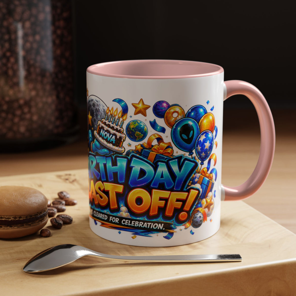 Festora Alien Birthday Mug – Birthday Blast Off Coffee Cup