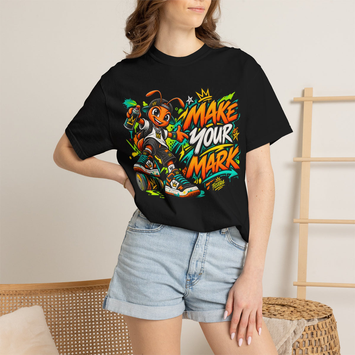 Make Your Mark  Graphic T-Shirt - Streetwear Ant Mascot Design