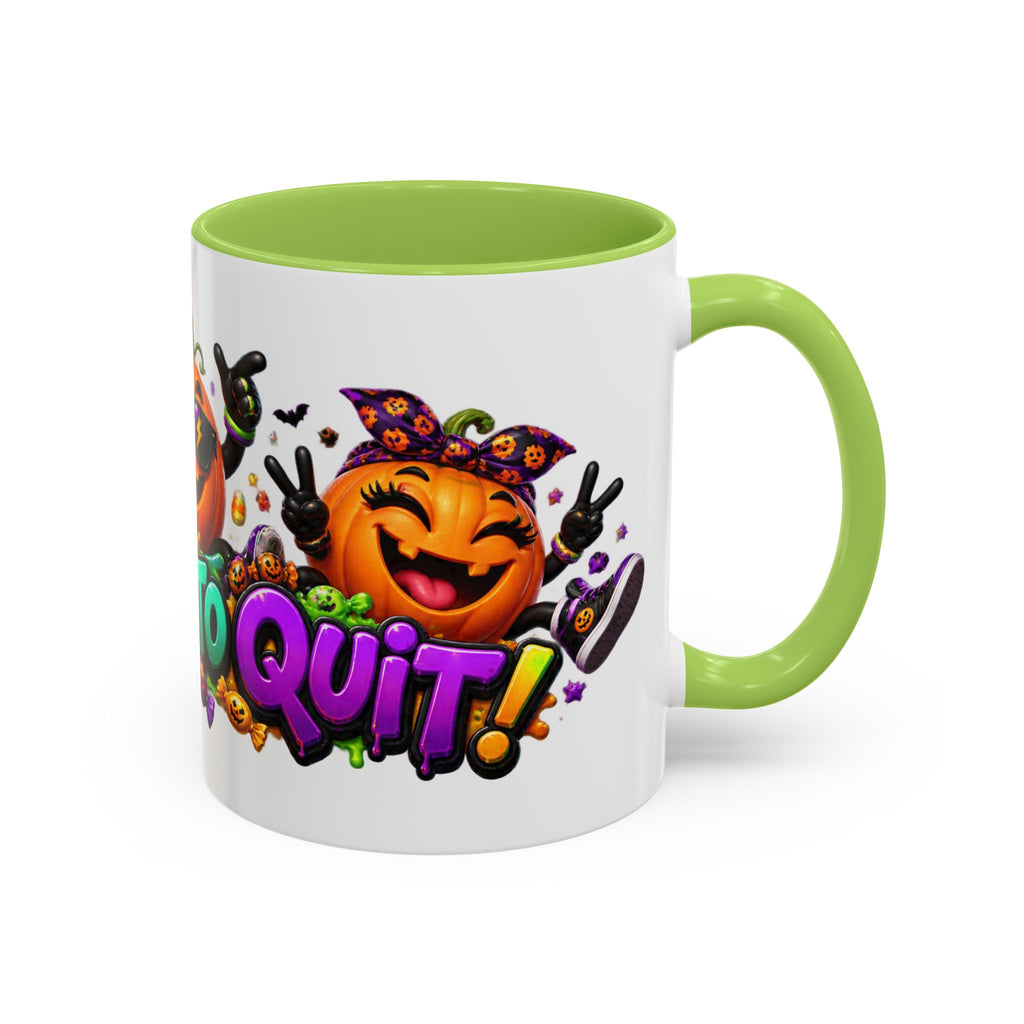 Too Lit to Quit Halloween Pumpkin Party White Mug