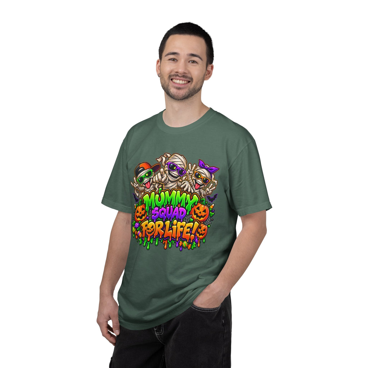 Mummy Squad For Life Halloween T-Shirt – Funny Colorful Mummy Graphic Tee