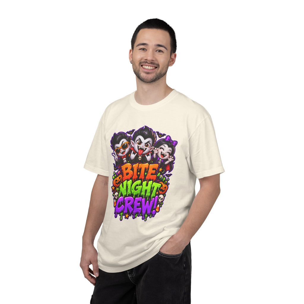 Bite Night Crew Halloween T-Shirt – Funny Vampire Graphic Tee