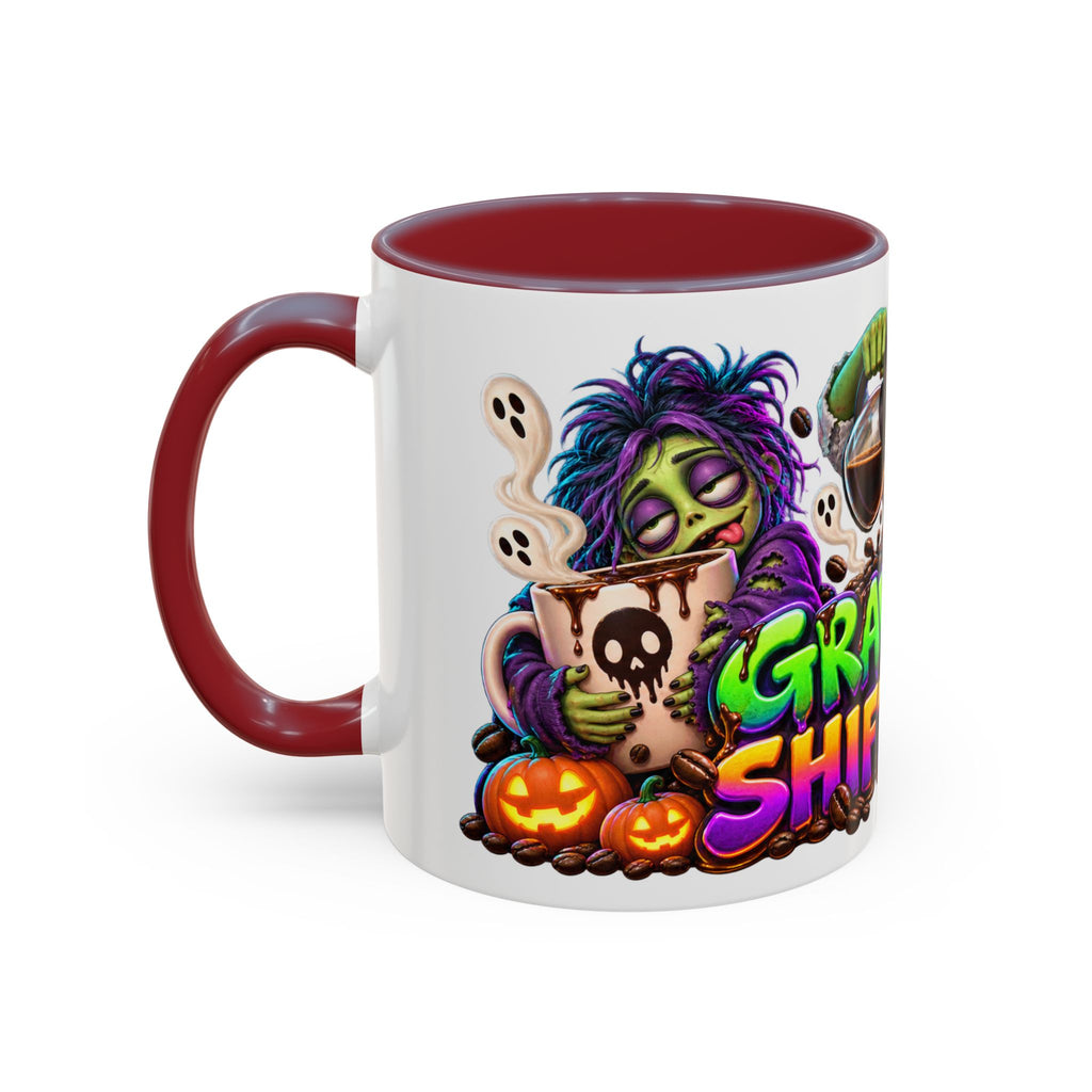 Graveyard Shift Fuel Coffee Zombies Halloween White Mug