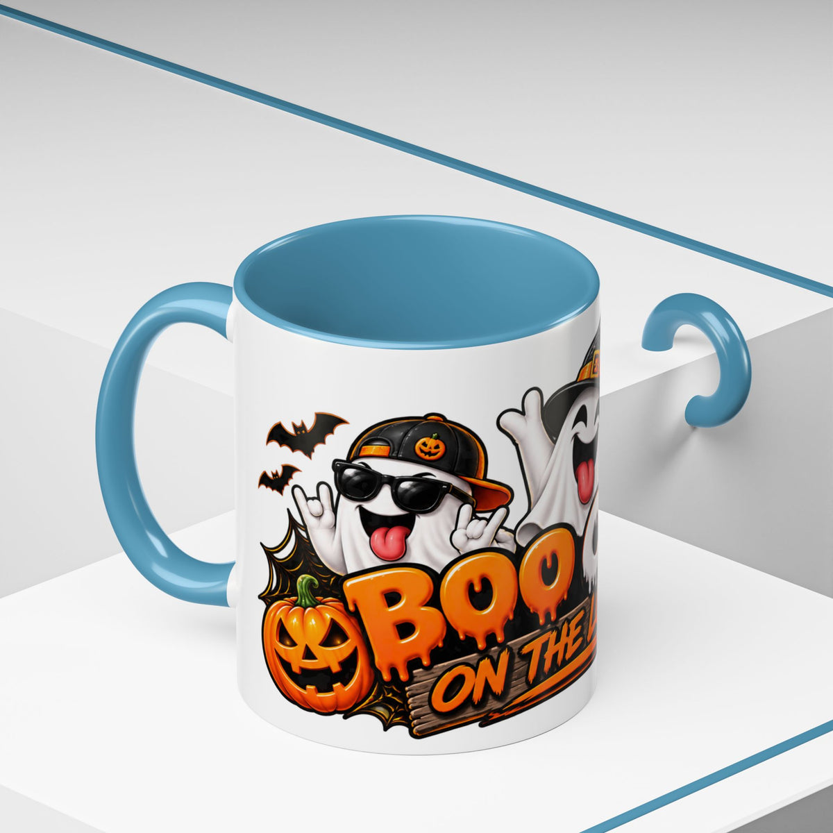 Boo Crew on the Loose Halloween White Mug – Funny Ghosts & Pumpkins
