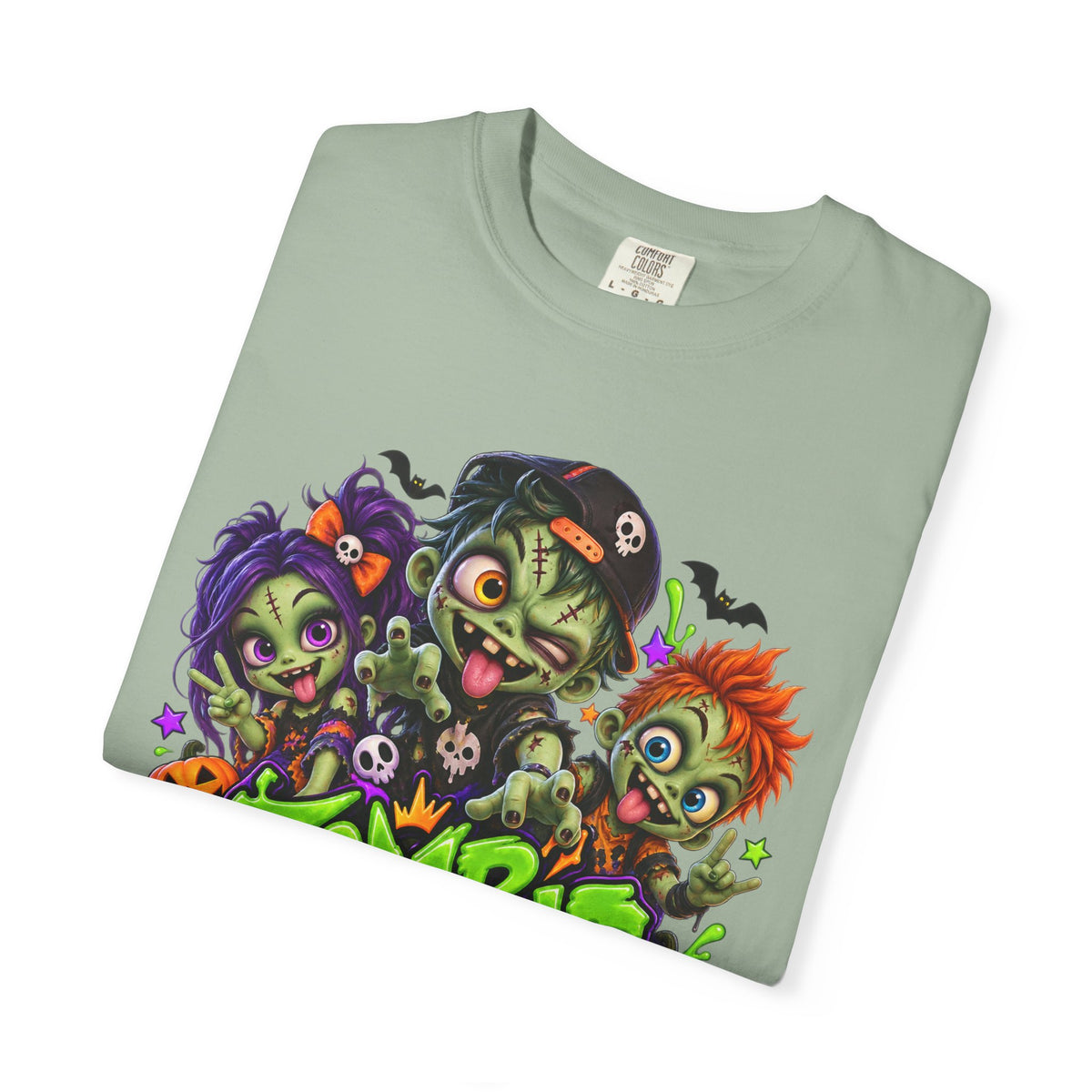 Zombie Party On! – Halloween Zombie Crew Graphic T-Shirt