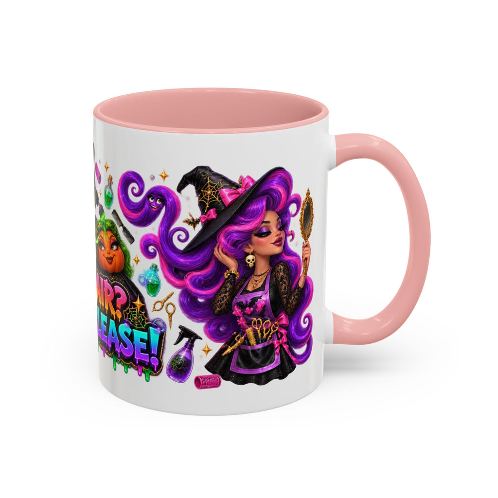 Bad Hair Witch Please Halloween Hairstylist White Mug