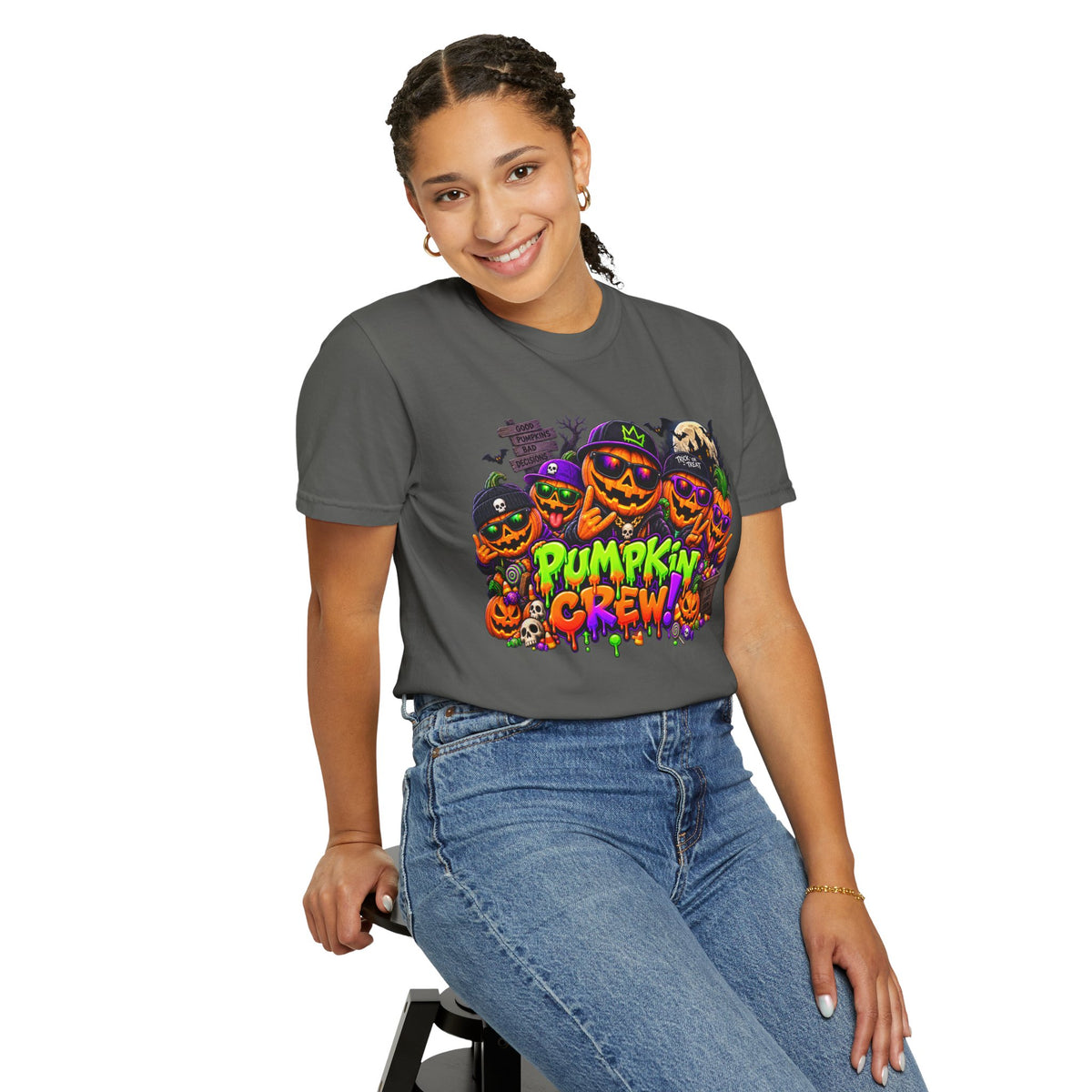 Pumpkin Crew Halloween T-Shirt – Funny Jack O’ Lantern Graphic Tee