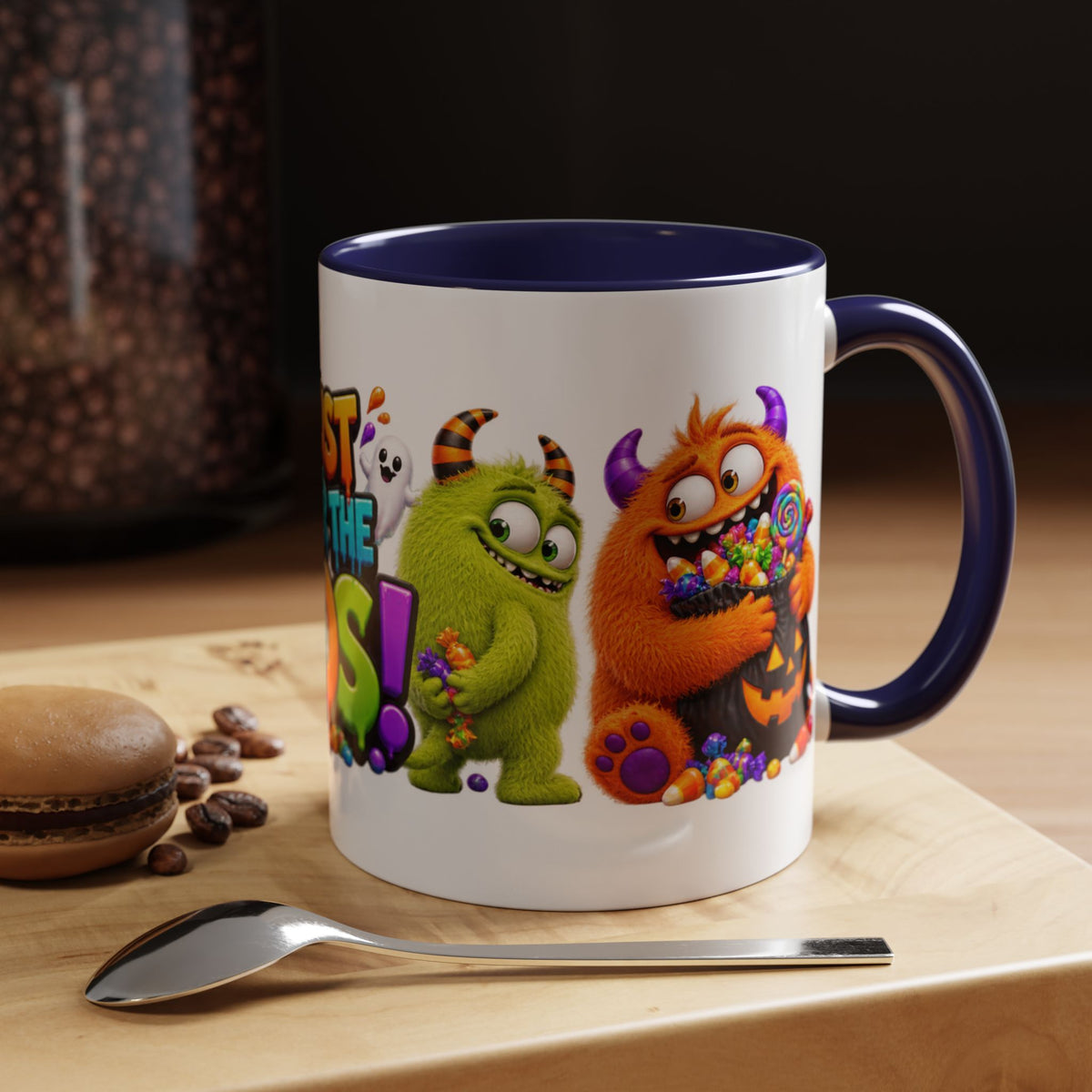I’m Just Here for the Boos Funny Halloween Monster White Mug