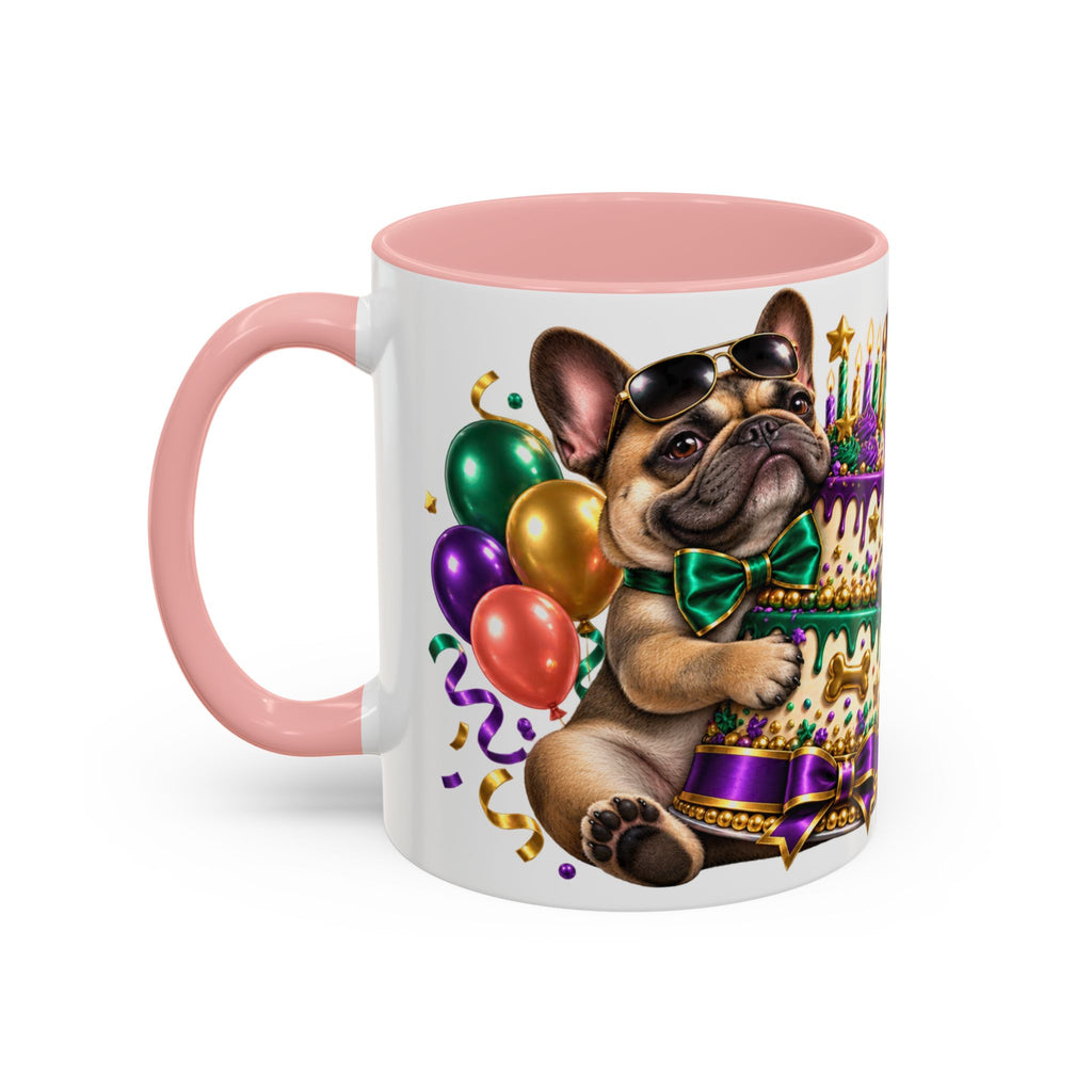 Built for Cake Born to Party French Bulldog White Mug