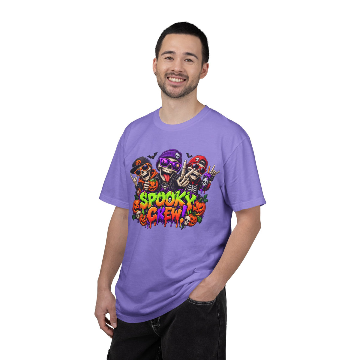 Spooky Crew Halloween T-Shirt – Funny Skeleton Graphic Tee