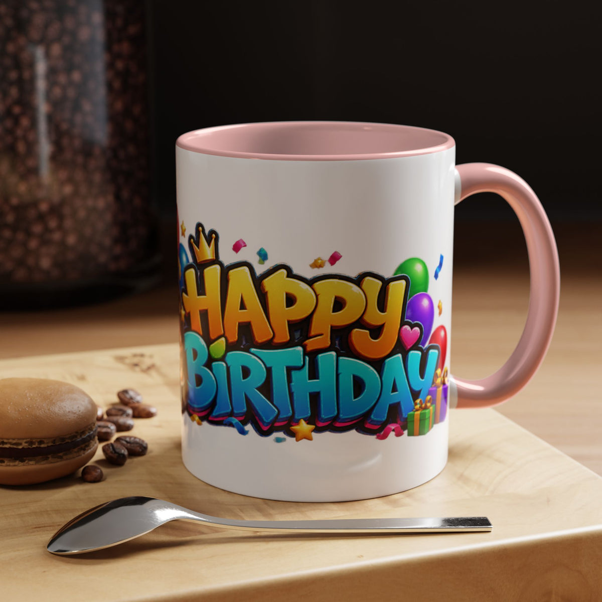 Gorilla Happy Birthday Mug - Colorful 3D Celebration Design