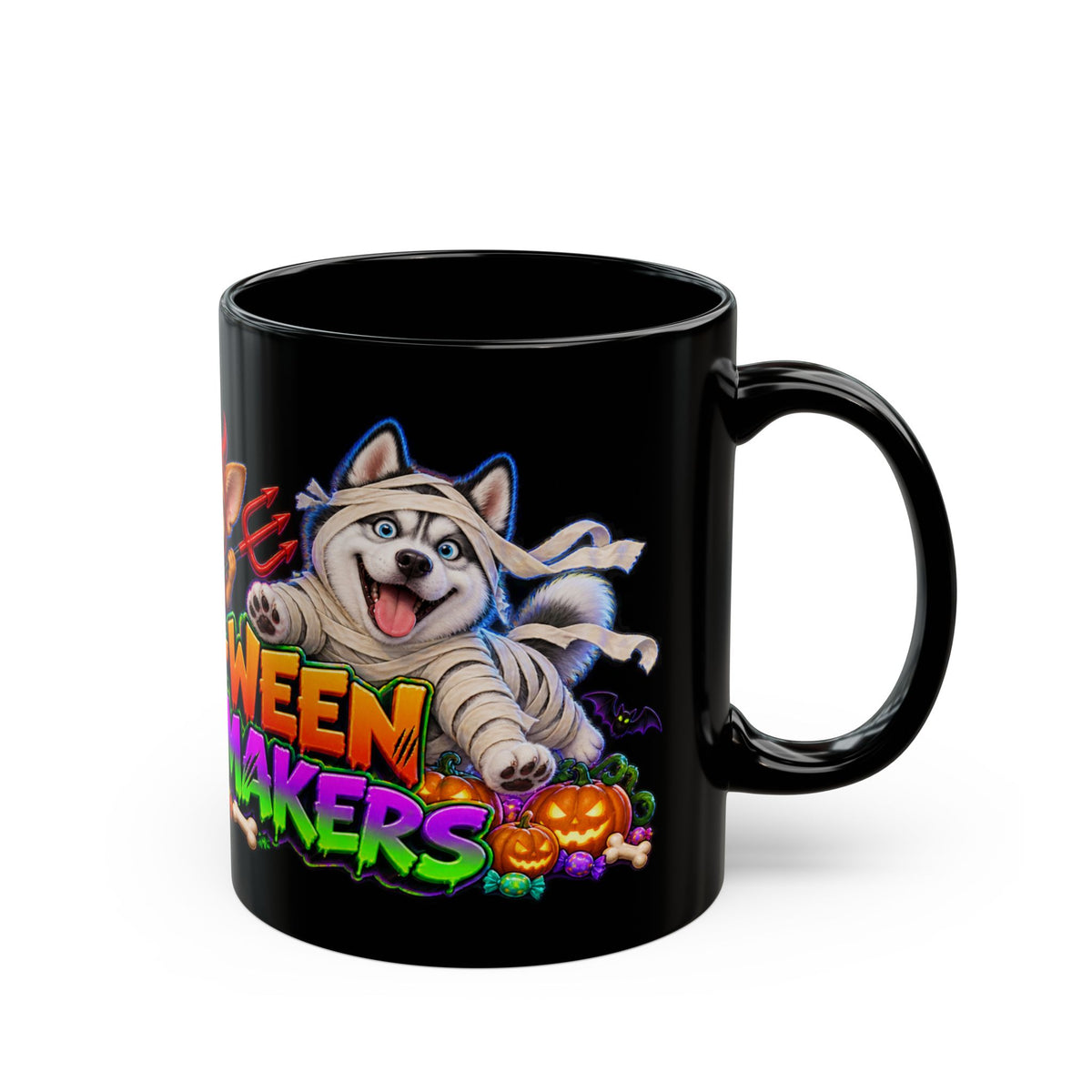 Howl-O-Ween Troublemakers Costume Dogs Halloween Black Mug