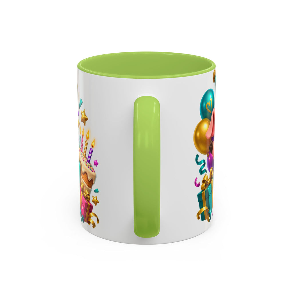 Oink! It’s Your Birthday White Mug – Cute Pig Birthday Cup, Colorful Funny Party Gift