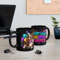 Short Legs Big Birthday Energy Basset Hound Black Mug