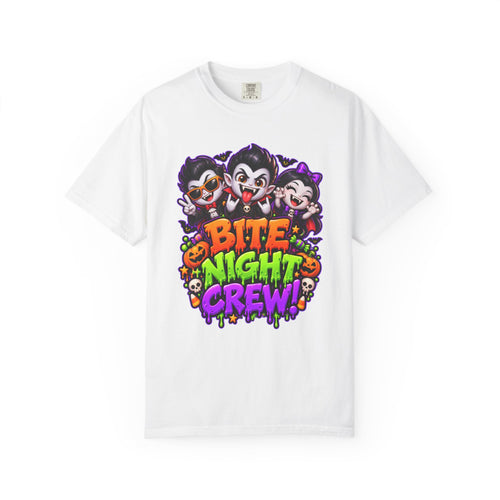 Bite Night Crew Halloween T-Shirt – Funny Vampire Graphic Tee