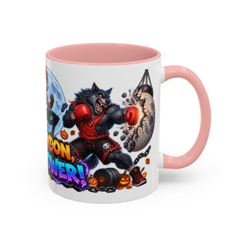 Full Moon Full Power Werewolf Gym Halloween White Mug