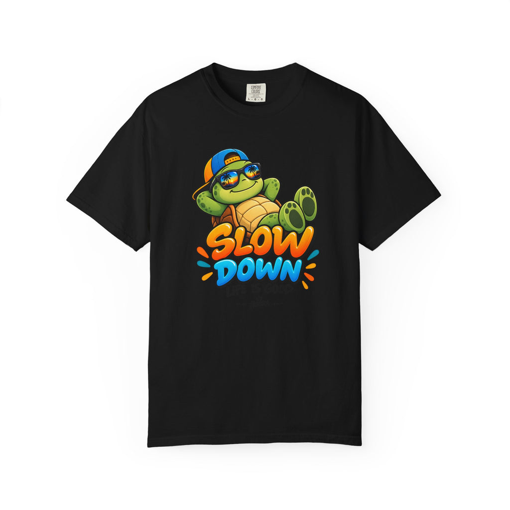 Slow Down, Life Is Good – Turtle Graphic T-Shirt | Festora Everyday