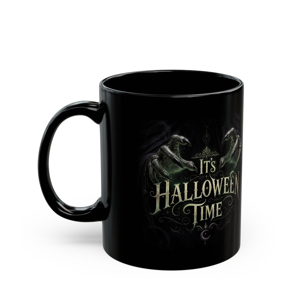 Halloween Time Black Mug – Spooky Green Claw 11oz/15oz