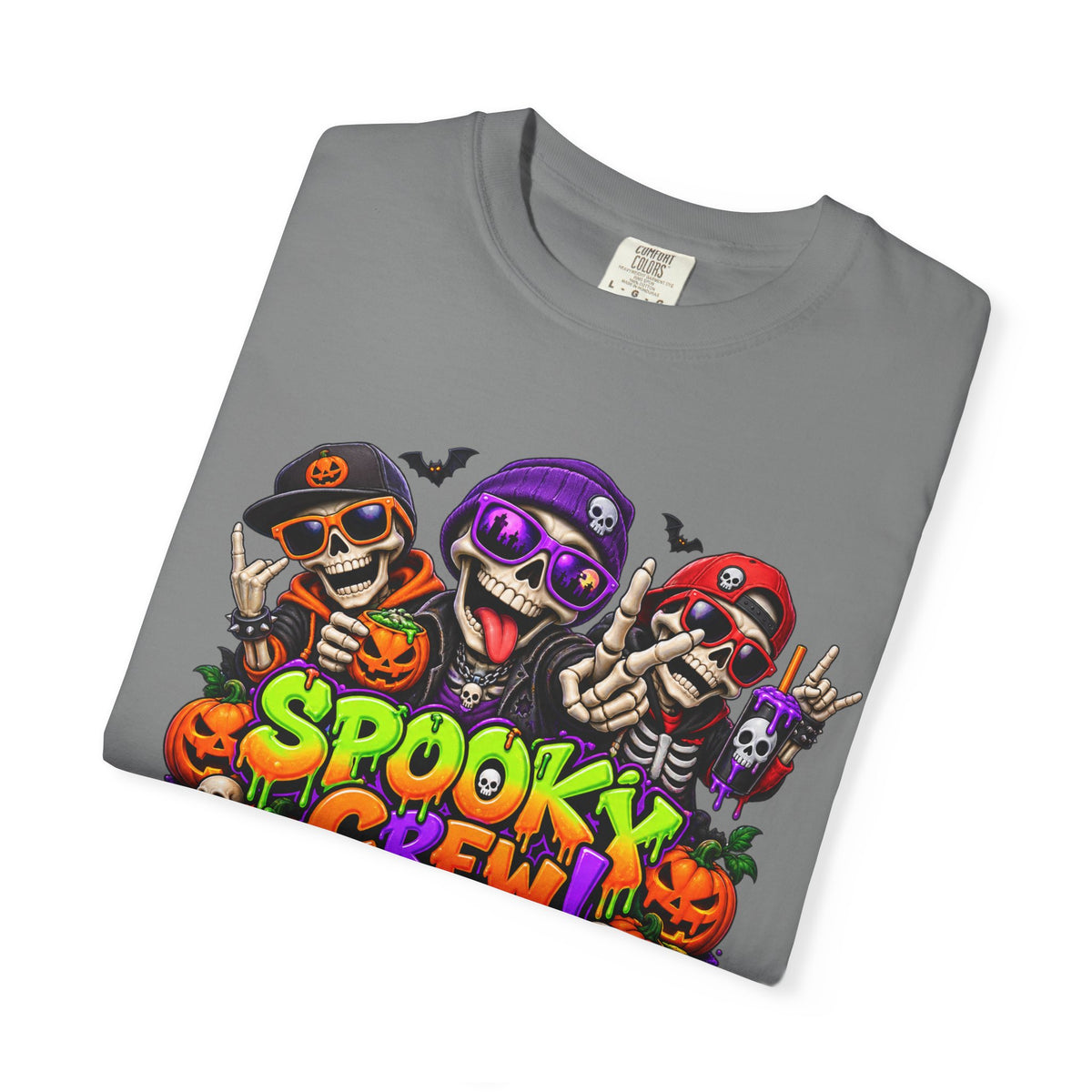 Spooky Crew Halloween T-Shirt – Funny Skeleton Graphic Tee