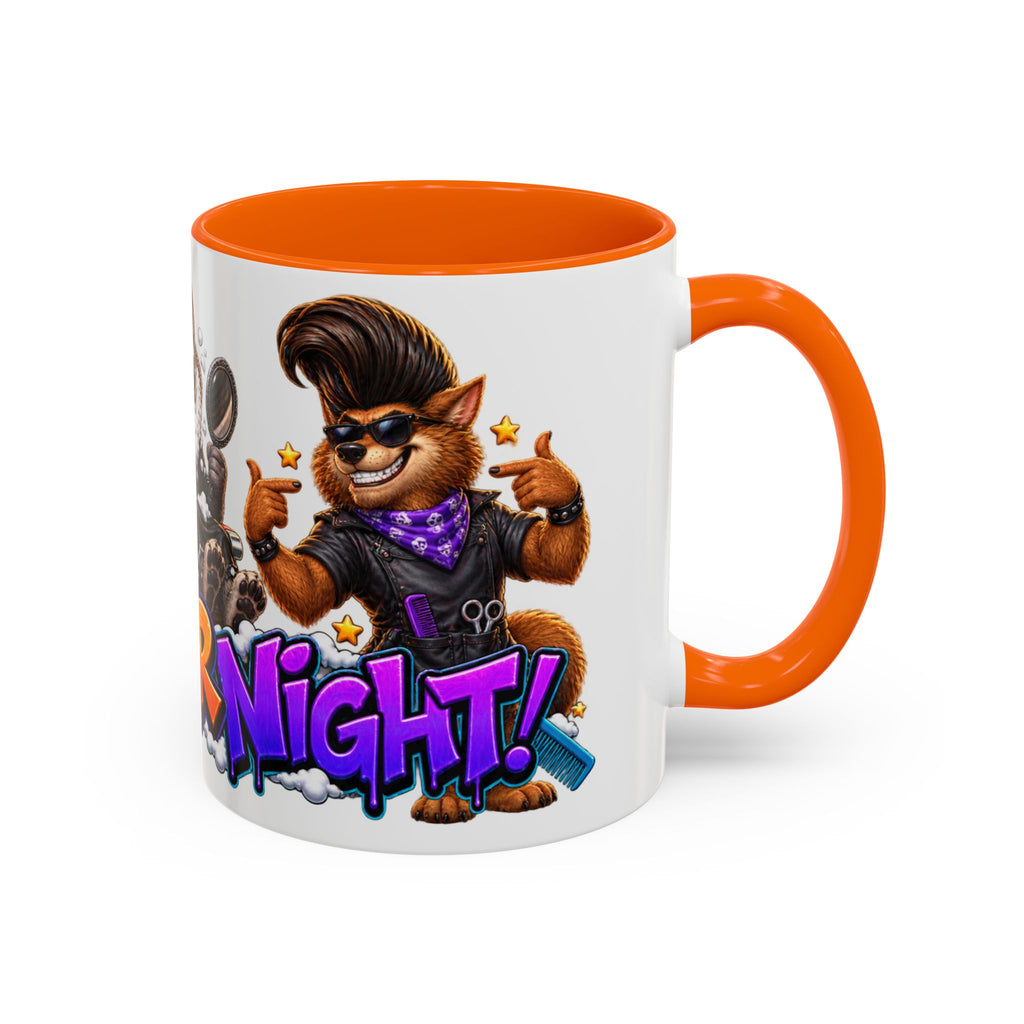 Bad Hair Night Funny Werewolf Barber Halloween White Mug