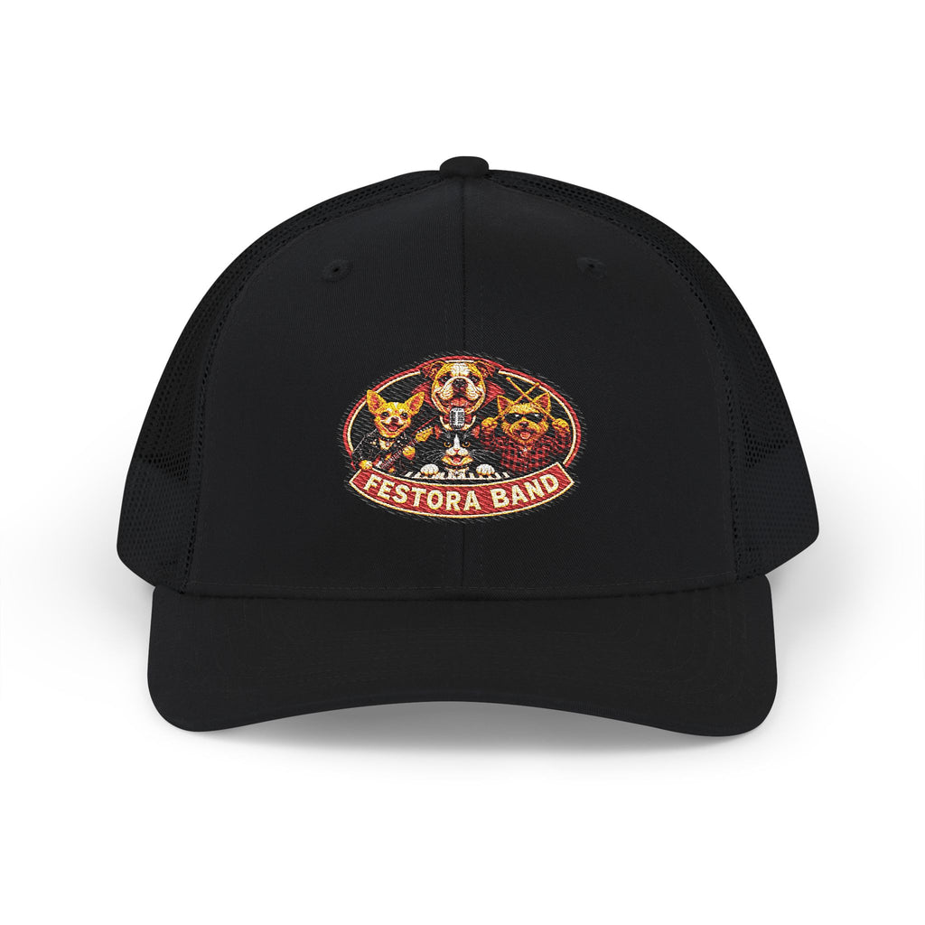 Festora Band Embroidered Logo Trucker Cap - Adjustable Snapback