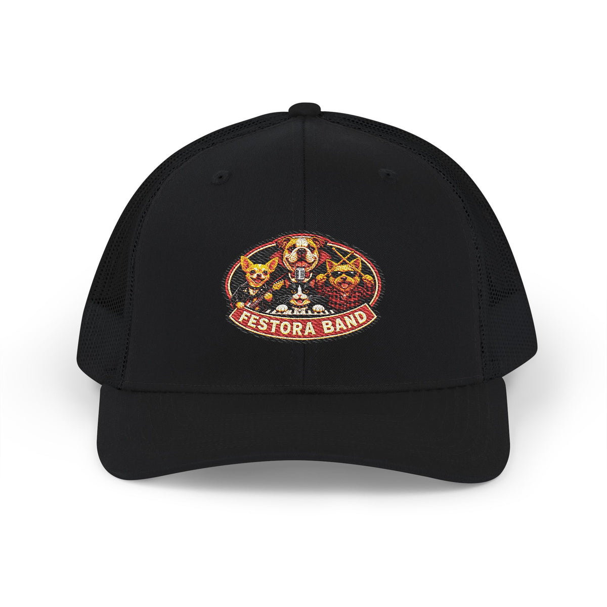 Festora Band Embroidered Logo Trucker Cap - Adjustable Snapback