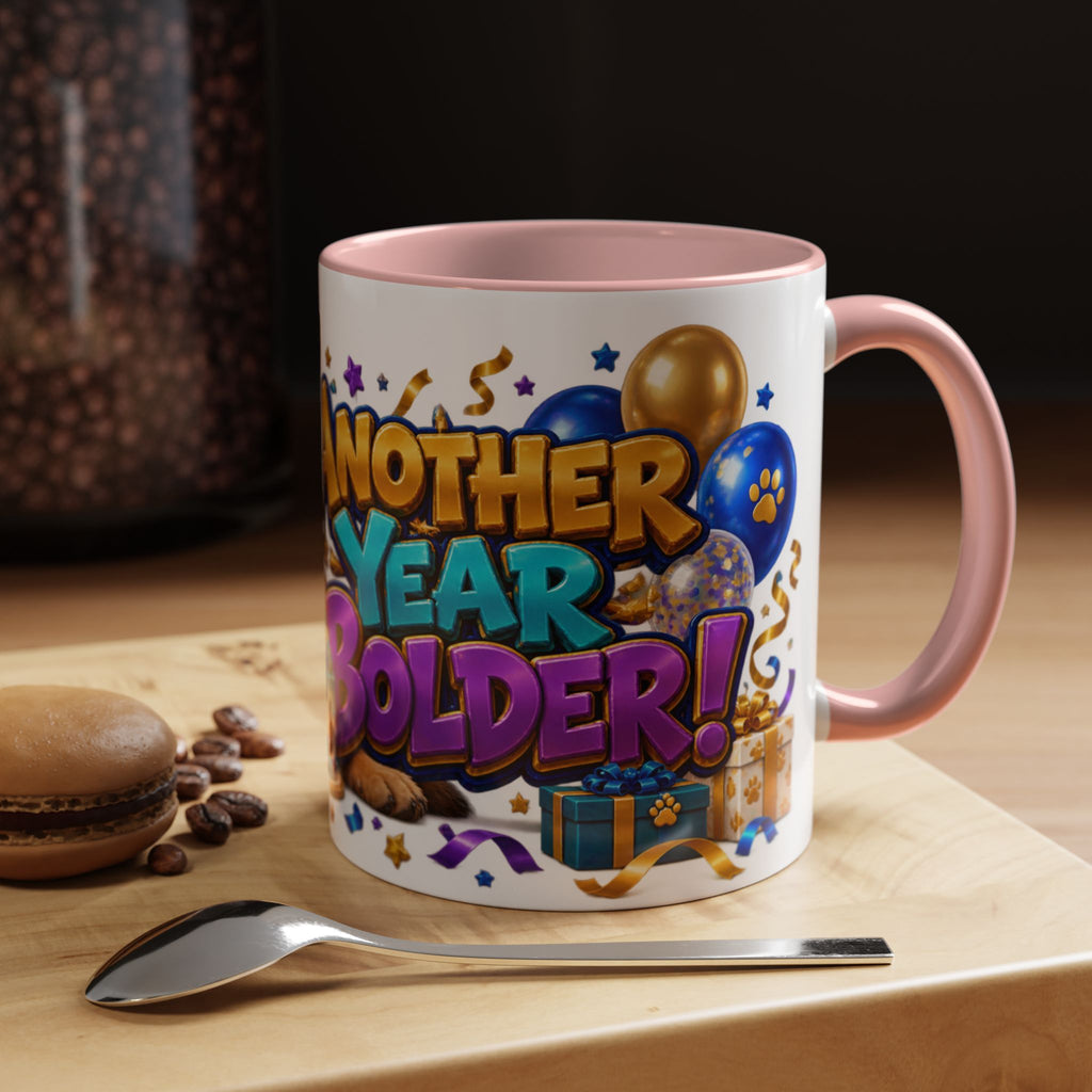 German Shepherd Birthday Mug – Another Year Bolder White Coffee Cup