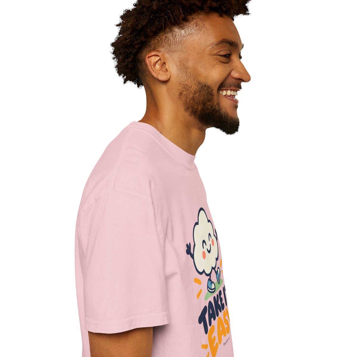 Take It Easy – Happy Cloud Graphic T-Shirt | Festora Everyday