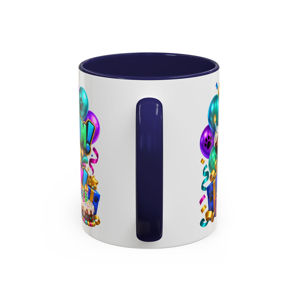 Panda-Monium! It’s Your Birthday White Mug – Cute Panda Birthday Cup, Colorful Fun Party Gift