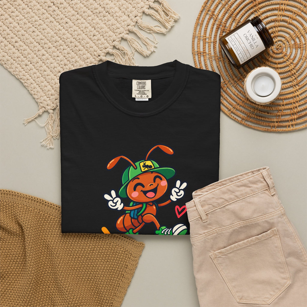 Good Vibes – Happy Ant Graphic T-Shirt