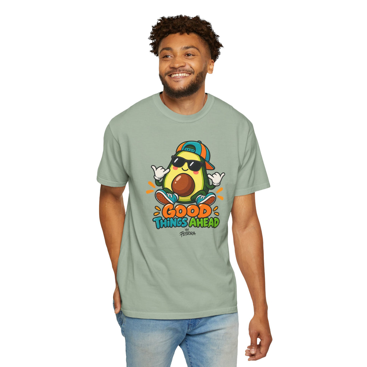 Good Things Ahead Avocado Graphic T-Shirt | Festora Everyday