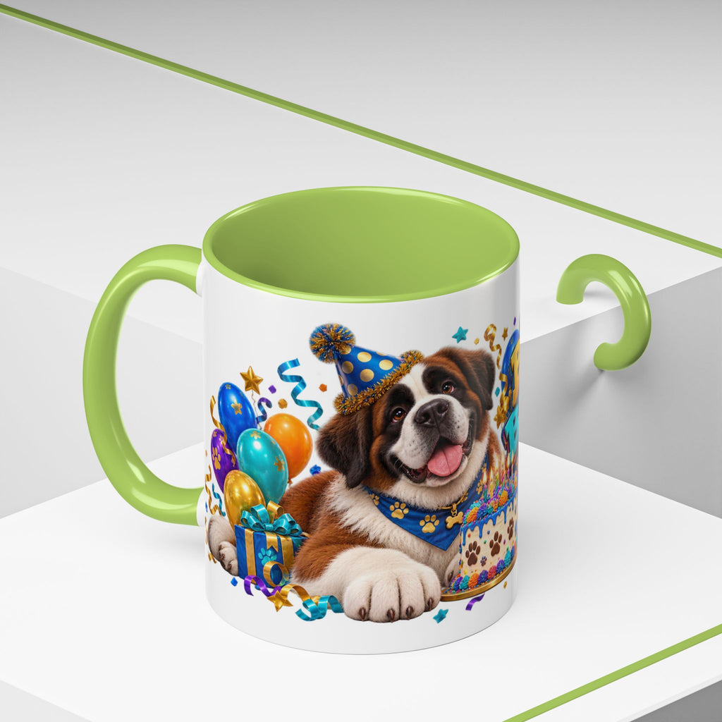 Big Dog Big Wishes Saint Bernard Birthday White Mug