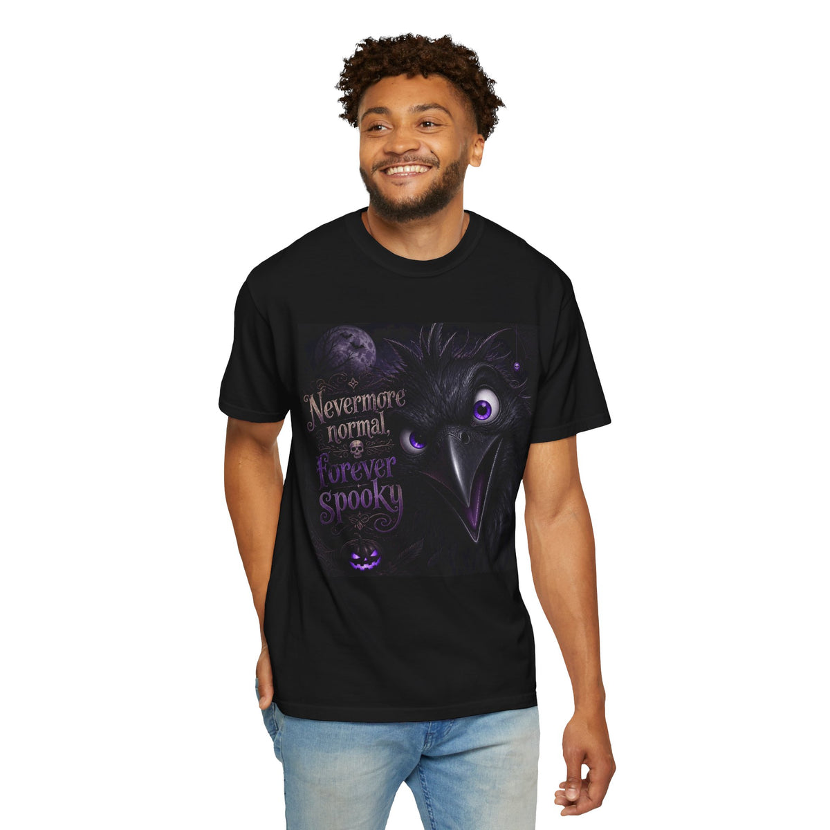 Forever Spooky Raven T-Shirt — "Nevermore Normal, Forever Spooky" Gothic Halloween Tee