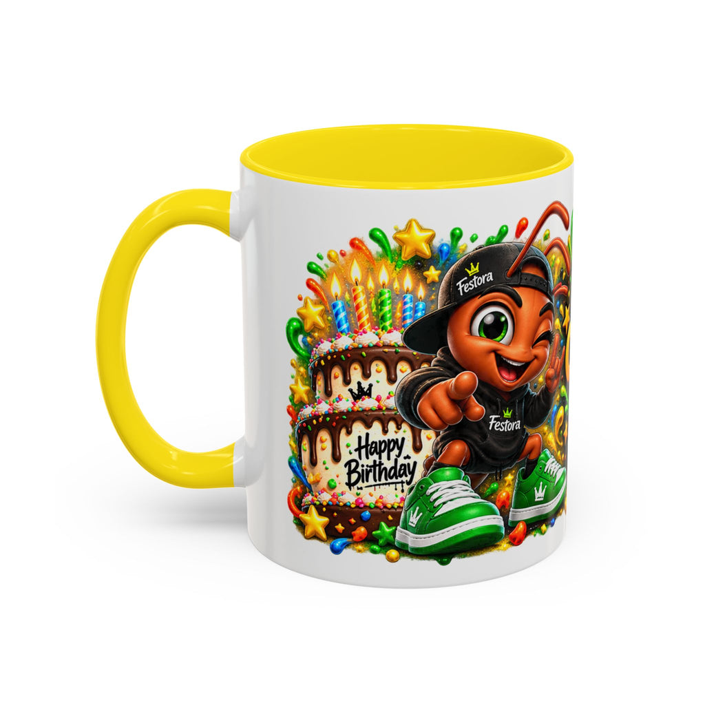 Festora Ant Birthday Mug – Cake Confetti Chaos Coffee Cup