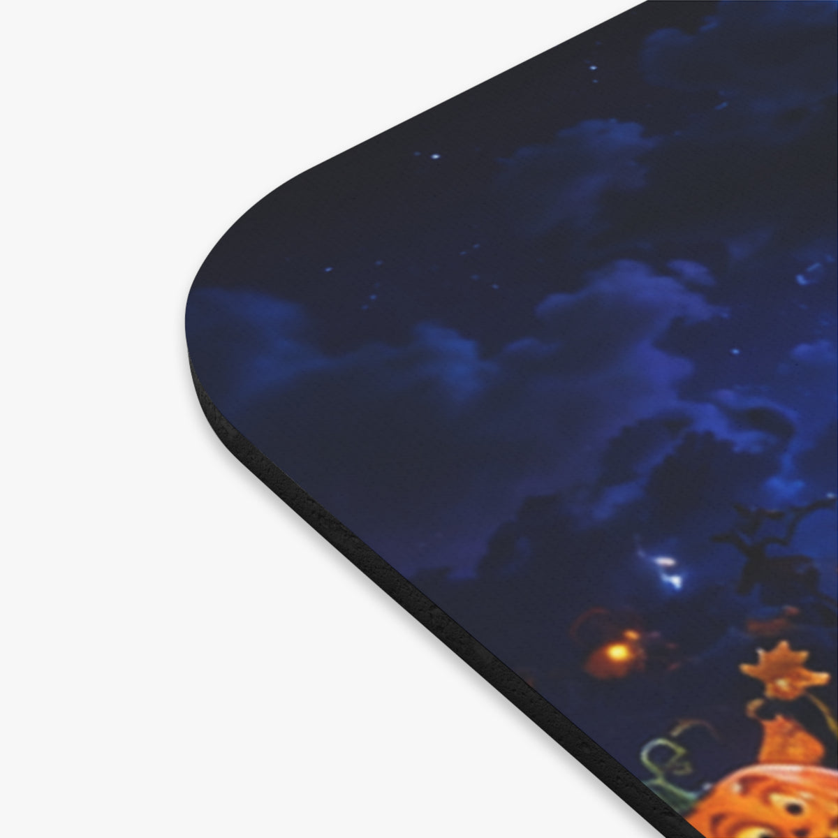 Halloween Pumpkin Patch Mouse Pad — Spooky Night Jack-o'-Lantern Design