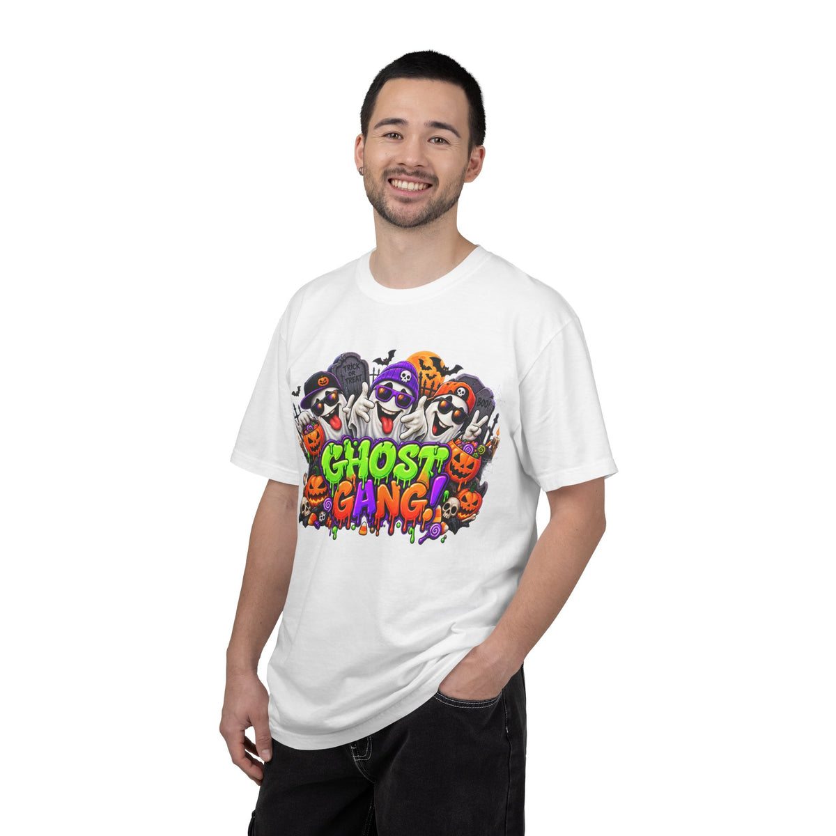 Ghost Gang Halloween T-Shirt – Funny Colorful Ghost Graphic Tee